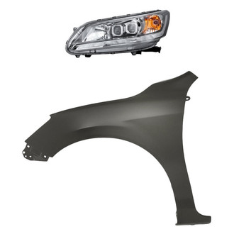 Sherman® - 2-Piece Kit (Driver Side Headlight, Front Driver Side Fender) (CAPA Certified)