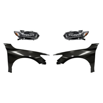 Sherman® BNDL-262976 - 4-Piece Kit (Driver and Passenger Side Headlights, Driver and Passenger Side Fenders) (CAPA Certified)