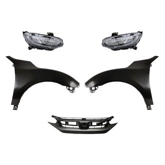 Sherman® - 5-Piece Kit (Driver and Passenger Side Headlights, Grille, Driver and Passenger Side Fenders) (Standard Line)