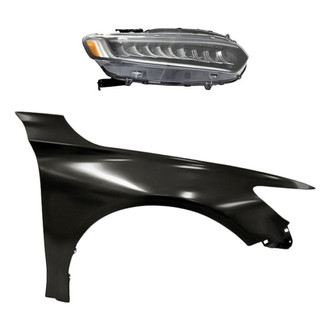 Sherman® - 2-Piece Kit (Passenger Side Headlight, Front Passenger Side Fender) (Standard Line)