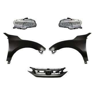 Sherman® - 5-Piece Kit (Driver and Passenger Side Headlights, Grille, Driver and Passenger Side Fenders) (Standard Line)
