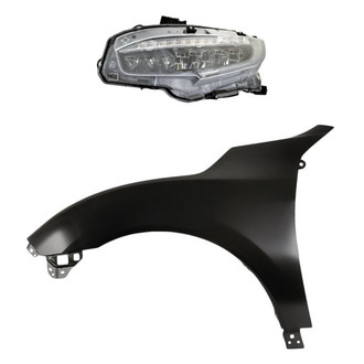 Sherman® - 2-Piece Kit (Driver Side Headlight, Front Driver Side Fender) (Standard Line)