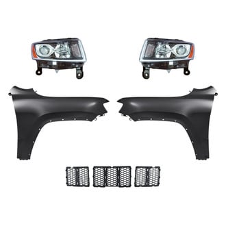 Sherman® - 5-Piece Kit (Driver and Passenger Side Headlights, Grille Insert, Driver and Passenger Side Fenders)