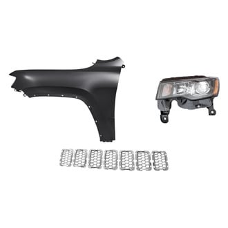 Sherman® - 3-Piece Kit (Driver Side Headlight, Inner Grille Trim Ring, Front Driver Side Fender) (Standard Line)