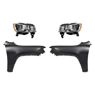 Sherman® - 4-Piece Kit (Driver and Passenger Side Headlights, Driver and Passenger Side Fenders) (CAPA Certified)