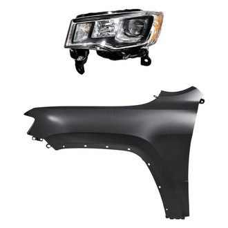 Sherman® - 2-Piece Kit (Driver Side Headlight, Front Driver Side Fender) (CAPA Certified)