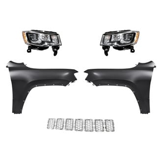 Sherman® - 5-Piece Kit (Driver and Passenger Side Headlights, Inner Grille Trim Ring, Driver and Passenger Side Fenders) (CAPA Certified)