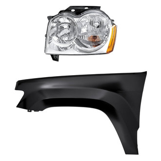Sherman® - 2-Piece Kit (Driver Side Headlight, Front Driver Side Fender) (CAPA Certified)