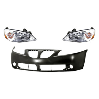 Sherman® - 3-Piece Kit (Driver and Passenger Side Headlights, Front Bumper Cover) (Standard Line)