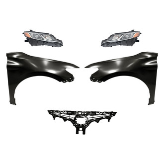 Sherman® - 5-Piece Kit (Driver and Passenger Side Headlights, Grille, Driver and Passenger Side Fenders) (Standard Line)