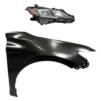 Sherman® - 2-Piece Kit (Passenger Side Headlight, Front Passenger Side Fender) (Standard Line)