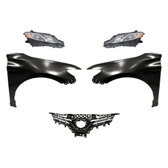 Sherman® - 5-Piece Kit (Driver and Passenger Side Headlights, Grille, Driver and Passenger Side Fenders) (Standard Line)