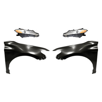 Sherman® - 4-Piece Kit (Driver and Passenger Side Headlights, Driver and Passenger Side Fenders) (Standard Line)