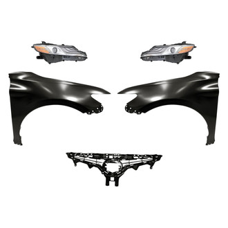 Sherman® - 5-Piece Kit (Driver and Passenger Side Headlights, Grille, Driver and Passenger Side Fenders) (Standard Line)