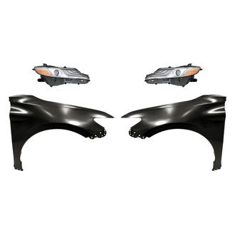 Sherman® - 4-Piece Kit (Driver and Passenger Side Headlights, Driver and Passenger Side Fenders) (Standard Line)