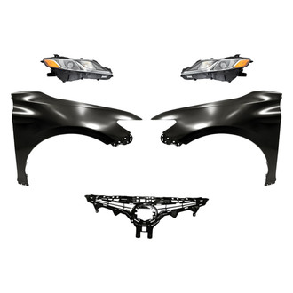 Sherman® - 5-Piece Kit (Driver and Passenger Side Headlights, Grille, Driver and Passenger Side Fenders) (Standard Line)