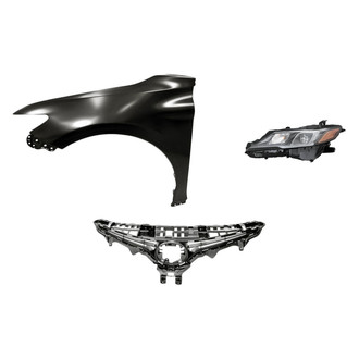Sherman® - 3-Piece Kit (Driver Side Headlight, Upper Grille, Front Driver Side Fender) (CAPA Certified)