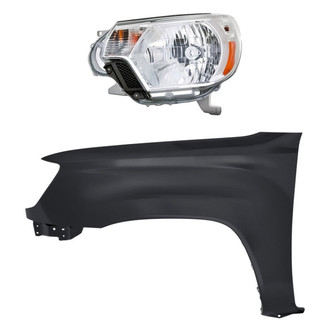 Sherman® - 2-Piece Kit (Driver Side Headlight, Front Driver Side Fender) (Standard Line)