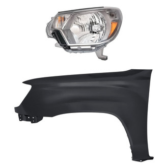 Sherman® - 2-Piece Kit (Driver Side Headlight, Front Driver Side Fender) (CAPA Certified)