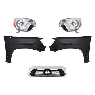 Sherman® - 5-Piece Kit (Driver and Passenger Side Headlights, Grille, Driver and Passenger Side Fenders) (CAPA Certified)
