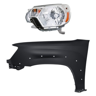 Sherman® - 2-Piece Kit (Driver Side Headlight, Front Driver Side Fender) (CAPA Certified)