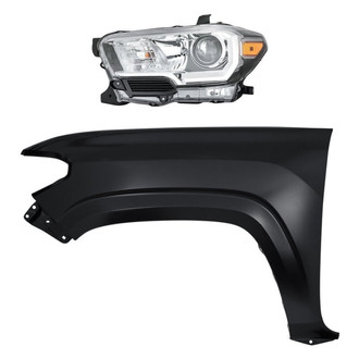 Sherman® - 2-Piece Kit (Driver Side Headlight, Front Driver Side Fender) (CAPA Certified)