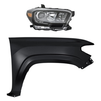 Sherman® - 2-Piece Kit (Passenger Side Headlight, Front Passenger Side Fender) (CAPA Certified)