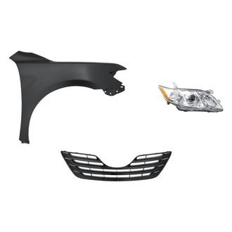 Sherman® - 3-Piece Kit (Passenger Side Headlight, Grille, Front Passenger Side Fender) (Standard Line)