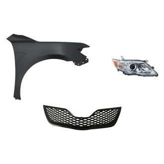 Sherman® - 3-Piece Kit (Passenger Side Headlight, Grille, Front Passenger Side Fender) (CAPA Certified)