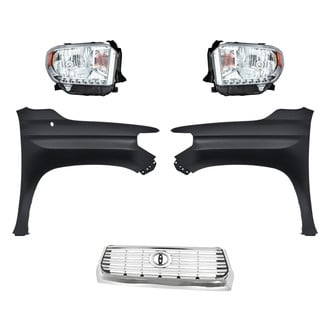 Sherman® - 5-Piece Kit (Driver and Passenger Side Headlights, Grille, Driver and Passenger Side Fenders) (CAPA Certified)