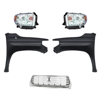 Sherman® - 5-Piece Kit (Driver and Passenger Side Headlights, Grille, Driver and Passenger Side Fenders) (CAPA Certified)