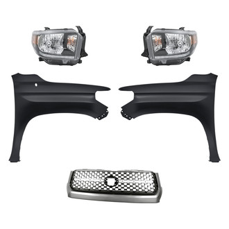 Sherman® - 5-Piece Kit (Driver and Passenger Side Headlights, Grille, Driver and Passenger Side Fenders) (Standard Line)