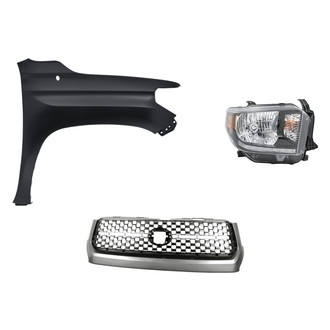 Sherman® - 3-Piece Kit (Passenger Side Headlight, Grille, Front Passenger Side Fender) (Standard Line)