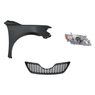 Sherman® - 3-Piece Kit (Passenger Side Headlight, Grille, Front Passenger Side Fender) (Standard Line)