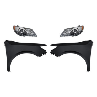 Sherman® - 4-Piece Kit (Driver and Passenger Side Headlights, Driver and Passenger Side Fenders) (Standard Line)