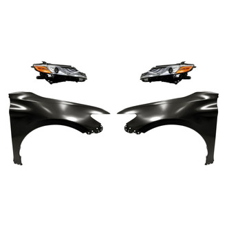 Sherman® - 4-Piece Kit (Driver and Passenger Side Headlights, Driver and Passenger Side Fenders) (Standard Line)