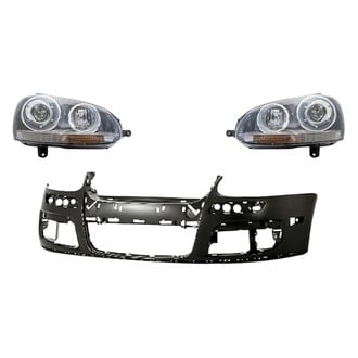 Sherman® - 3-Piece Kit (Driver and Passenger Side Headlights, Front Bumper Cover) (Standard Line)