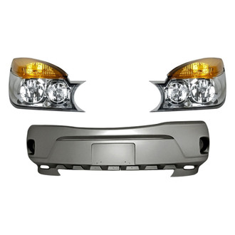 Sherman® - 3-Piece Kit (Driver and Passenger Side Headlights, Front Bumper Cover) (Standard Line)