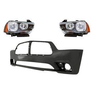Sherman® - 3-Piece Kit (Driver and Passenger Side Headlights, Front Bumper Cover)