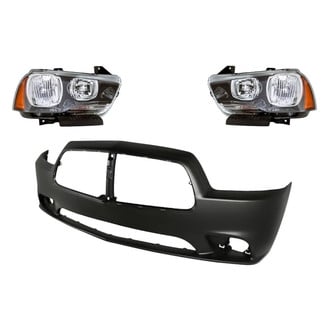 Sherman® - 3-Piece Kit (Driver and Passenger Side Headlights, Front Bumper Cover) (Standard Line)