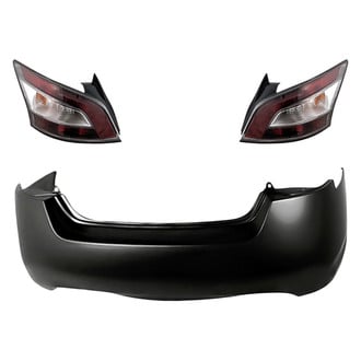 Sherman® - Driver and Passenger Side Replacement 3-Piece Kit (Driver and Passenger Side Tail Lights, Rear Bumper Cover) (Standard Line)