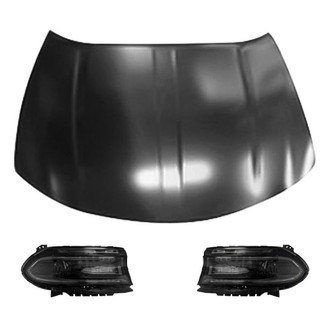 Sherman® - 3-Piece Kit (Driver and Passenger Side Headlights, Hood Panel) (Value Line)