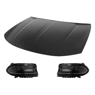 Sherman® - 3-Piece Kit (Driver and Passenger Side Headlights, Hood Panel) (Value Line)