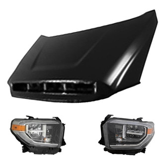 Sherman® - 3-Piece Kit (Driver and Passenger Side Headlights, Hood Panel) (Value Line)