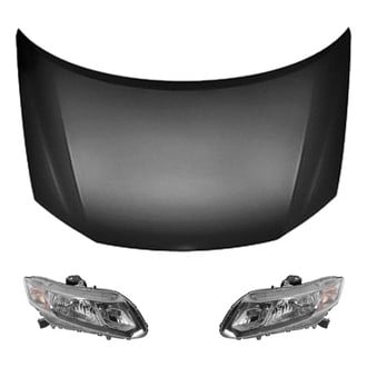 Sherman® - 3-Piece Kit (Driver and Passenger Side Headlights, Hood Panel) (CAPA Certified)