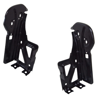 Sherman® - Rear Driver and Passenger Side Bumper Support Impact Bar Bracket Set (CAPA Certified)