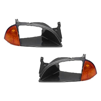 Sherman® - Driver and Passenger Side Headlight Bezel Set (Value Line)