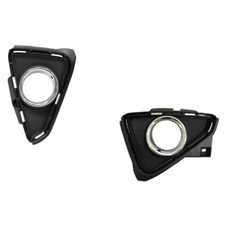 Sherman® - Front Driver and Passenger Side Fog Light Bezel Set (Value Line)