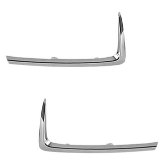 Sherman® - Front Outer Driver and Passenger Side Bumper Cover Grille Molding Set (CAPA Certified)