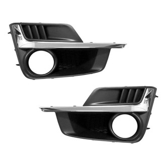 Sherman® - Front Driver and Passenger Side Fog Light Bezel Set (Value Line)